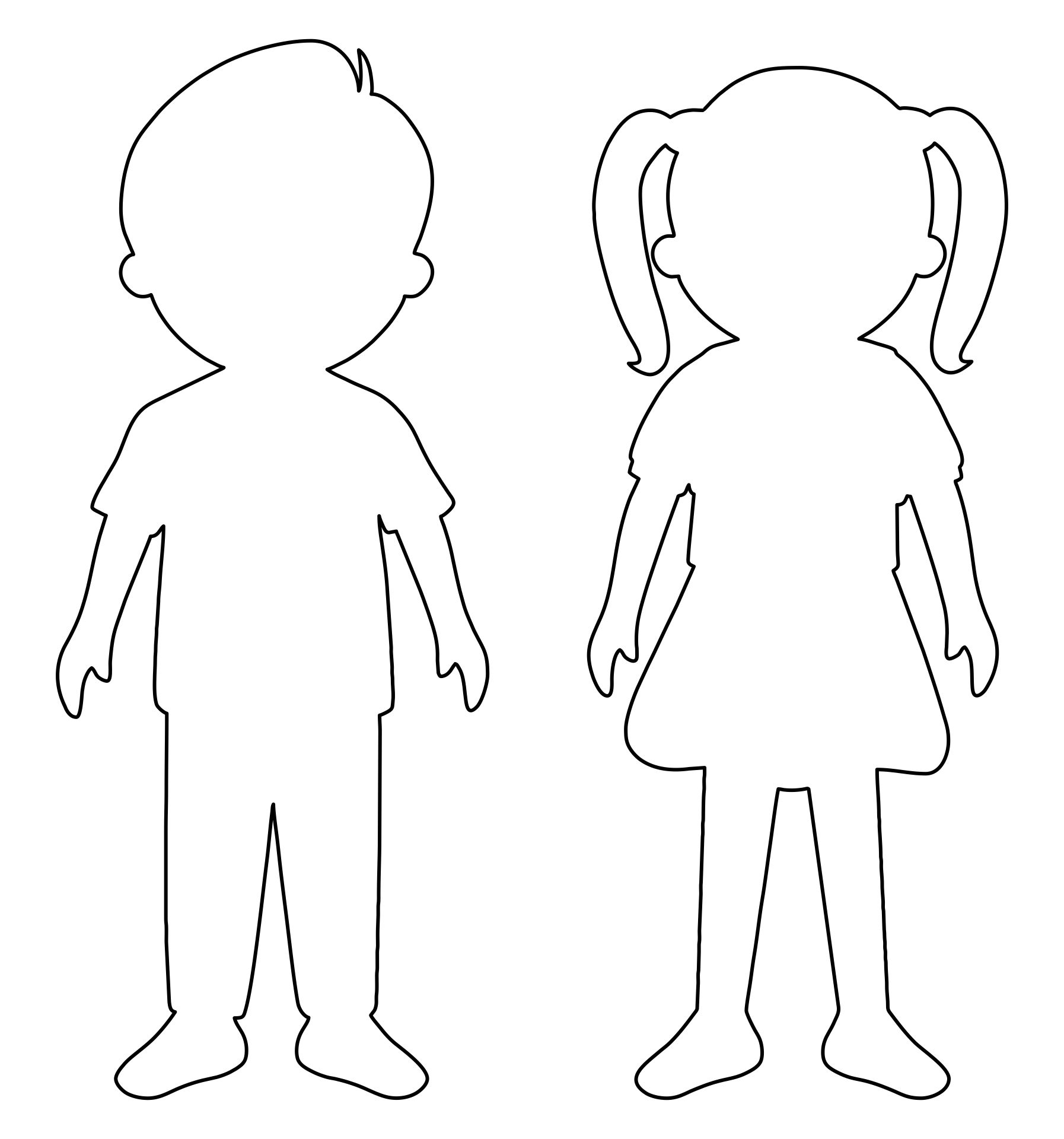 Printable Paper People Cutouts