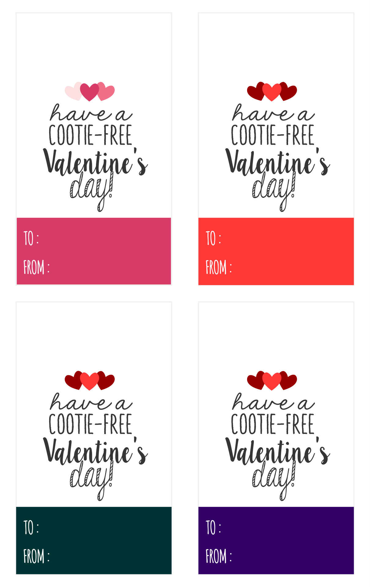 Printable Valentine Gift Tags