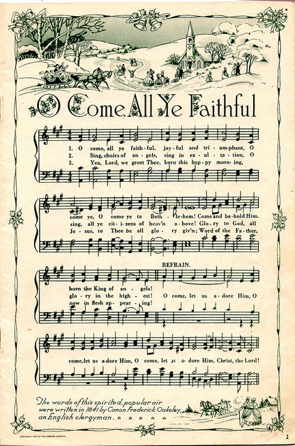 Printable Vintage Christmas Sheet Music