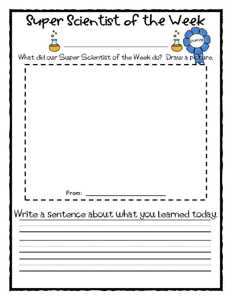 24 Best Science Journal Printable Cover - printablee.com In Science Worksheet For 1st Grade