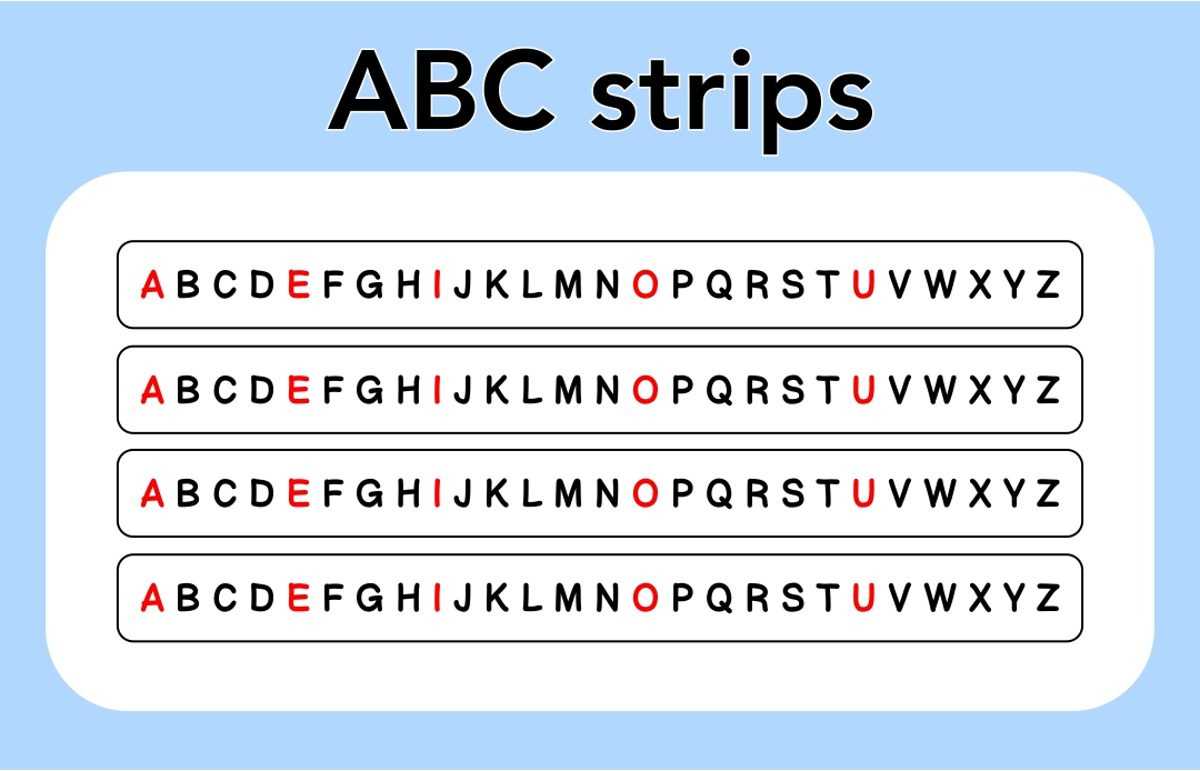 Alphabet Letter Strips Printable