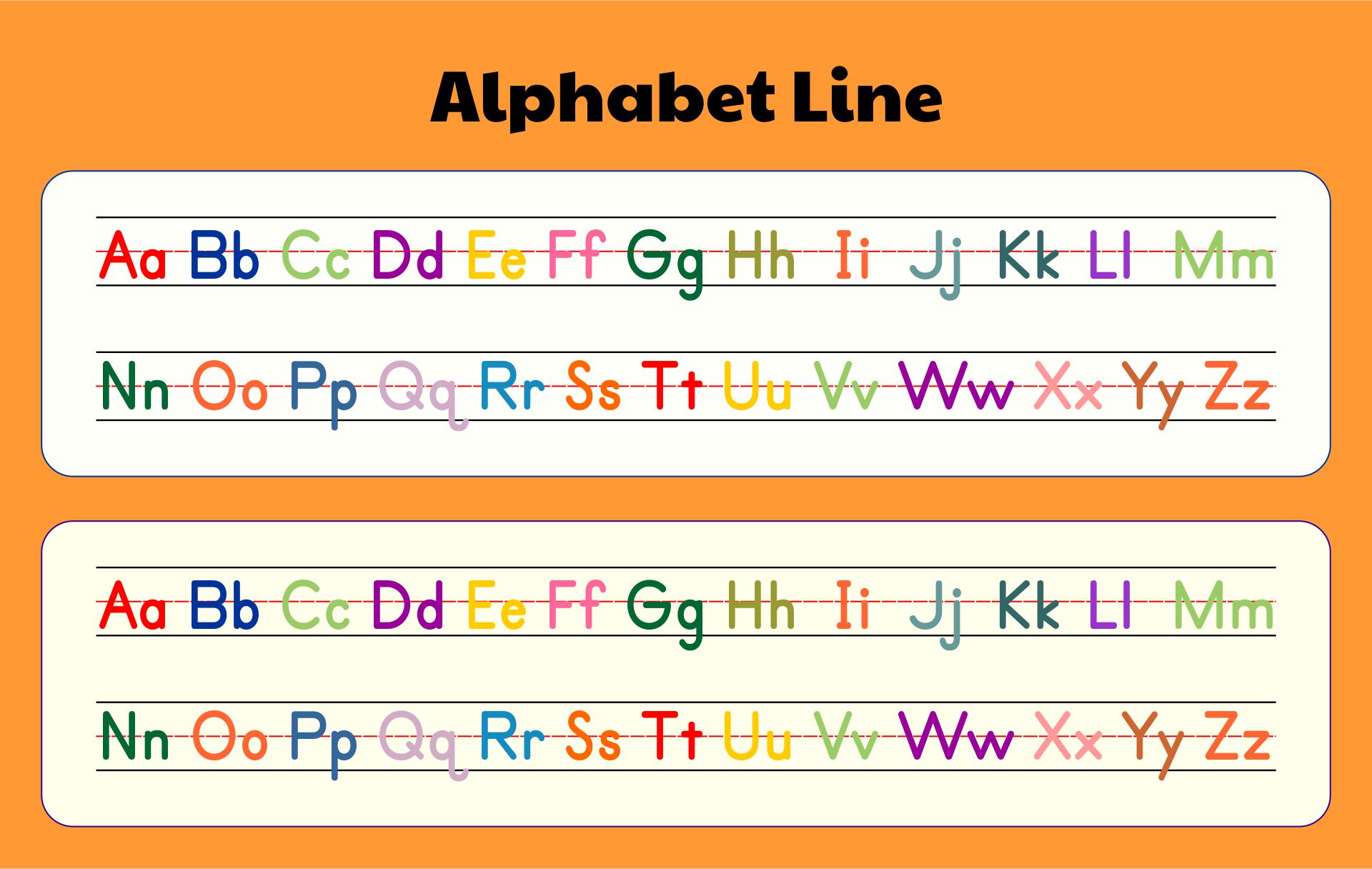 Free Printable Alphabet Line For Desk