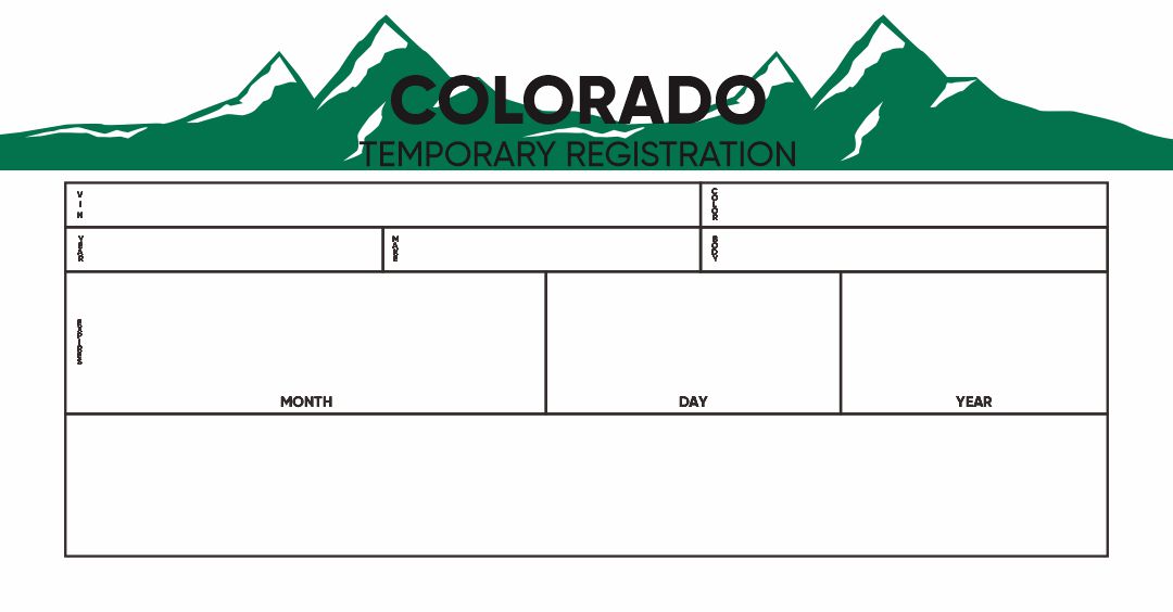 Printable Colorado Temp Tag Template Printable Word Searches