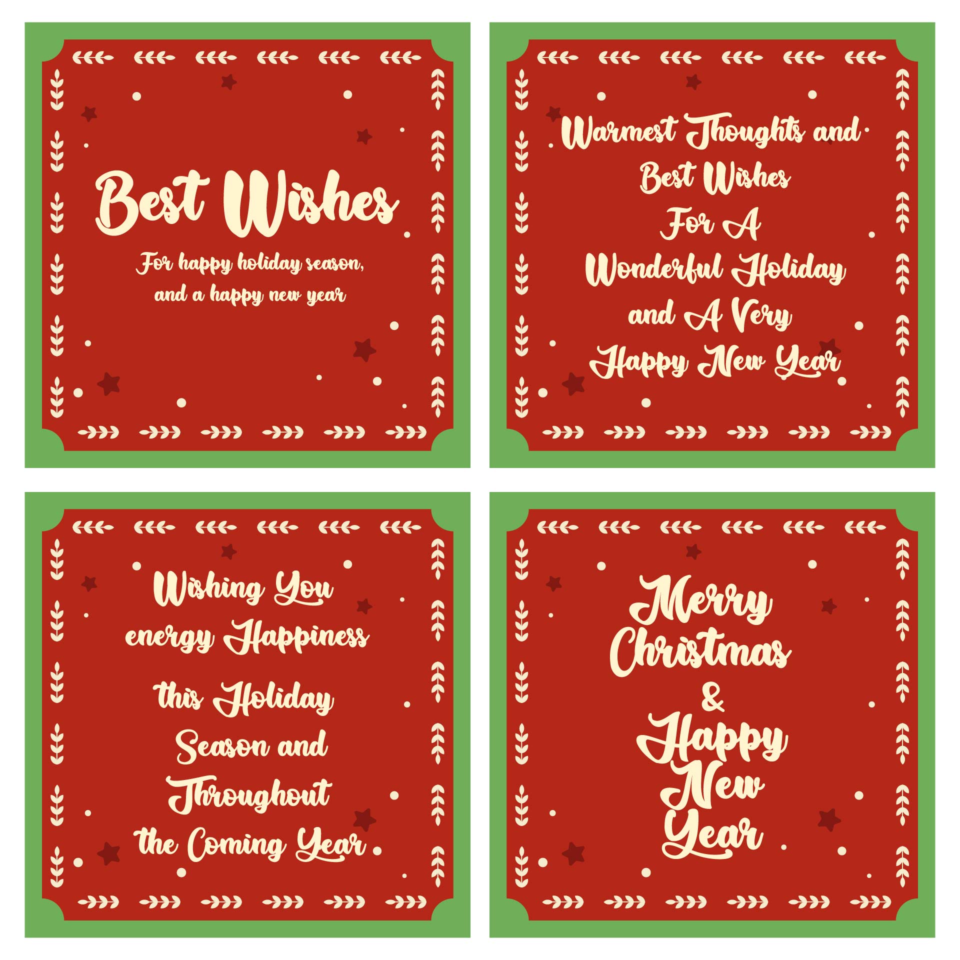 Christmas Greeting Card Verses