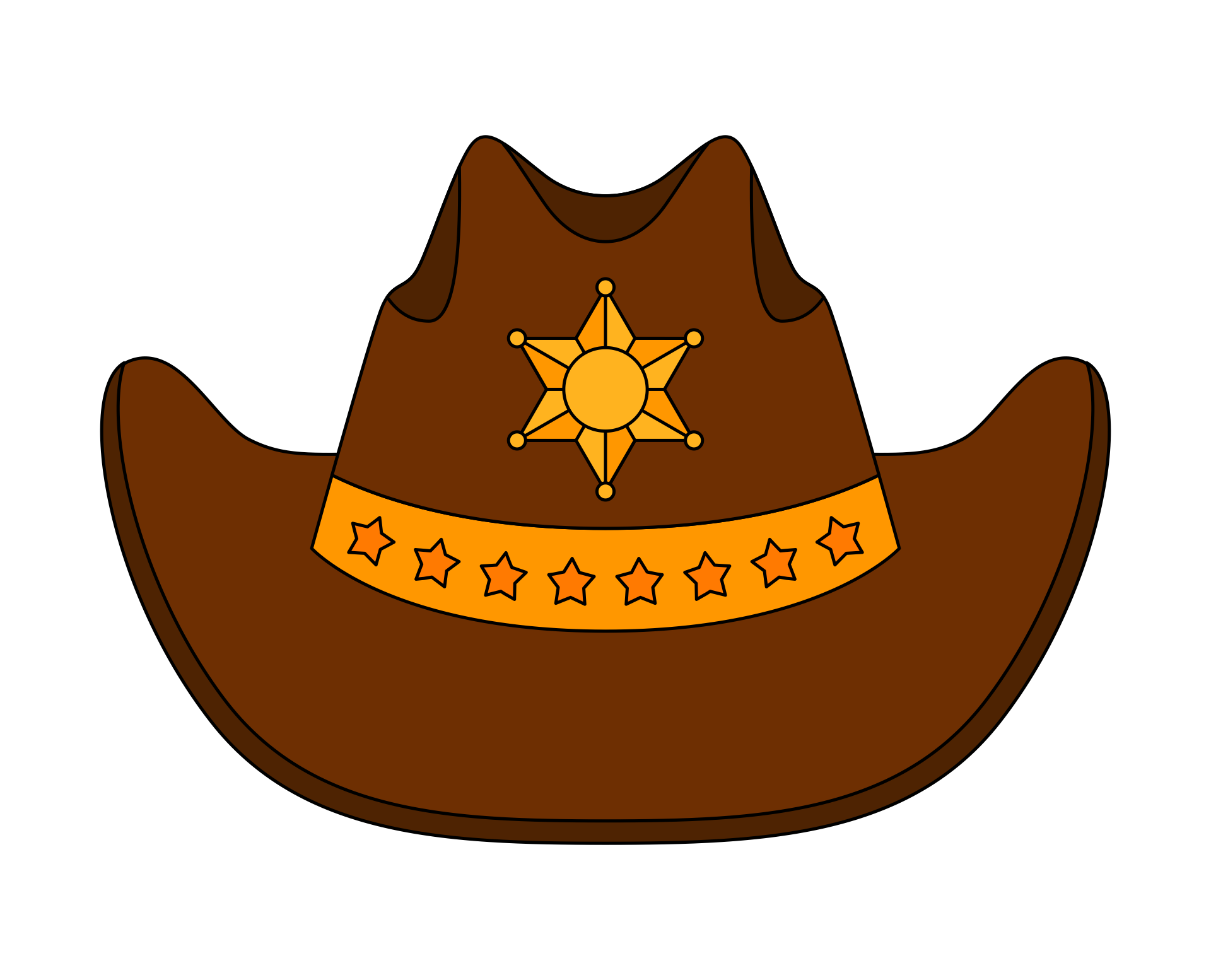 Clip Art Cartoon Cowboys Hats
