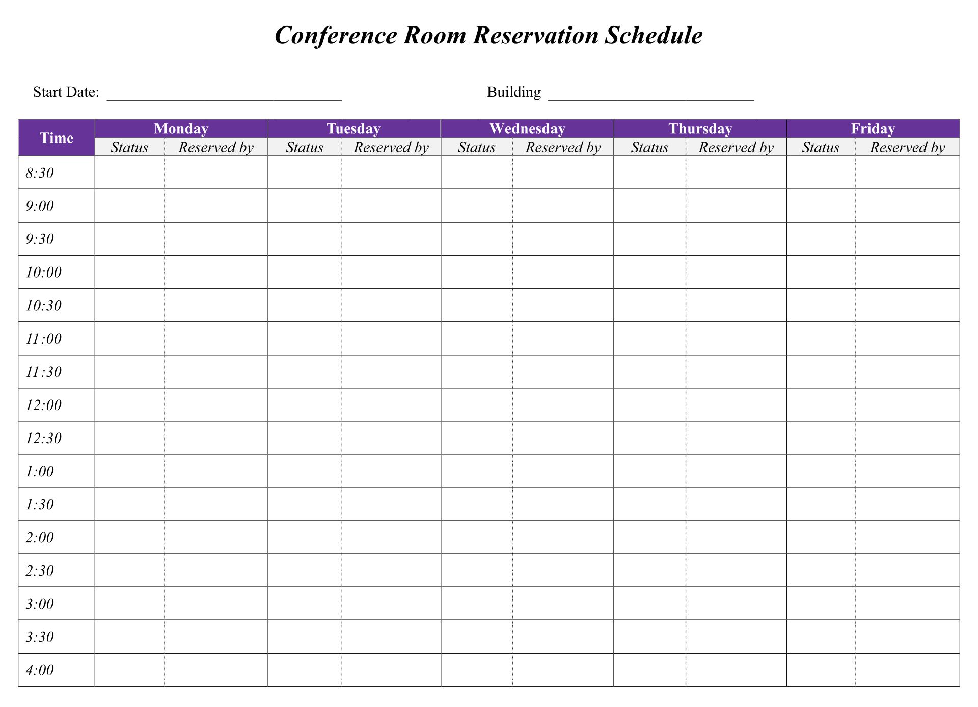 weekly schedule template weekly schedule template