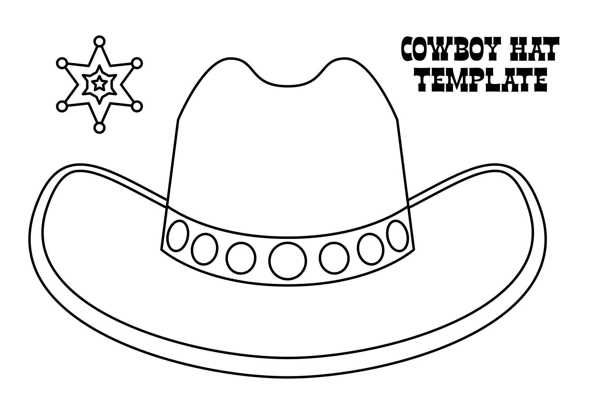 Cowboy Hat Template Printable