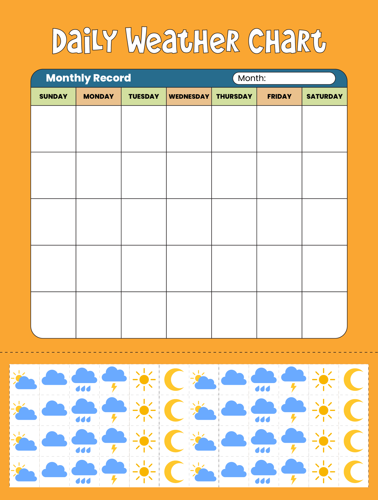 Daily Weather Chart Printable