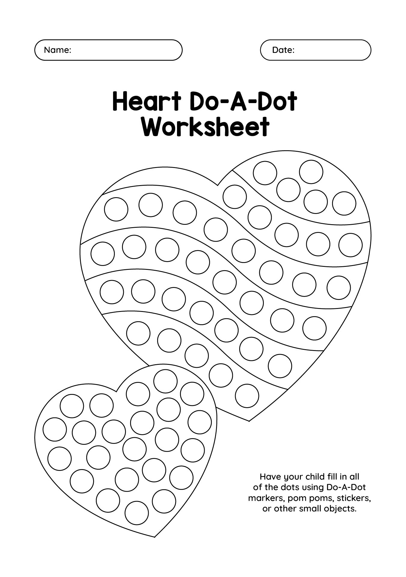 Do a Dot Heart Printable
