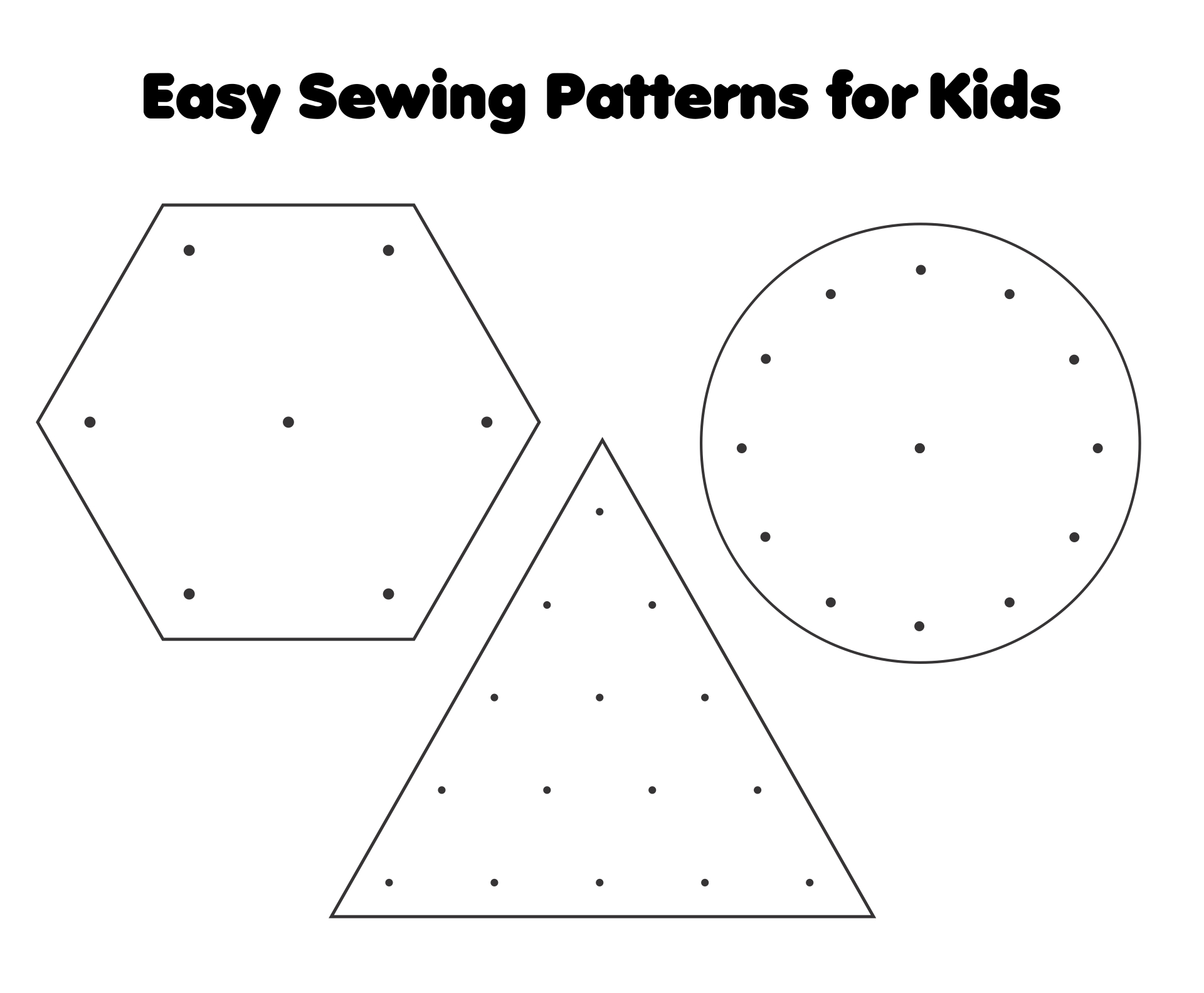 Easy Sewing Patterns for Kids Printables