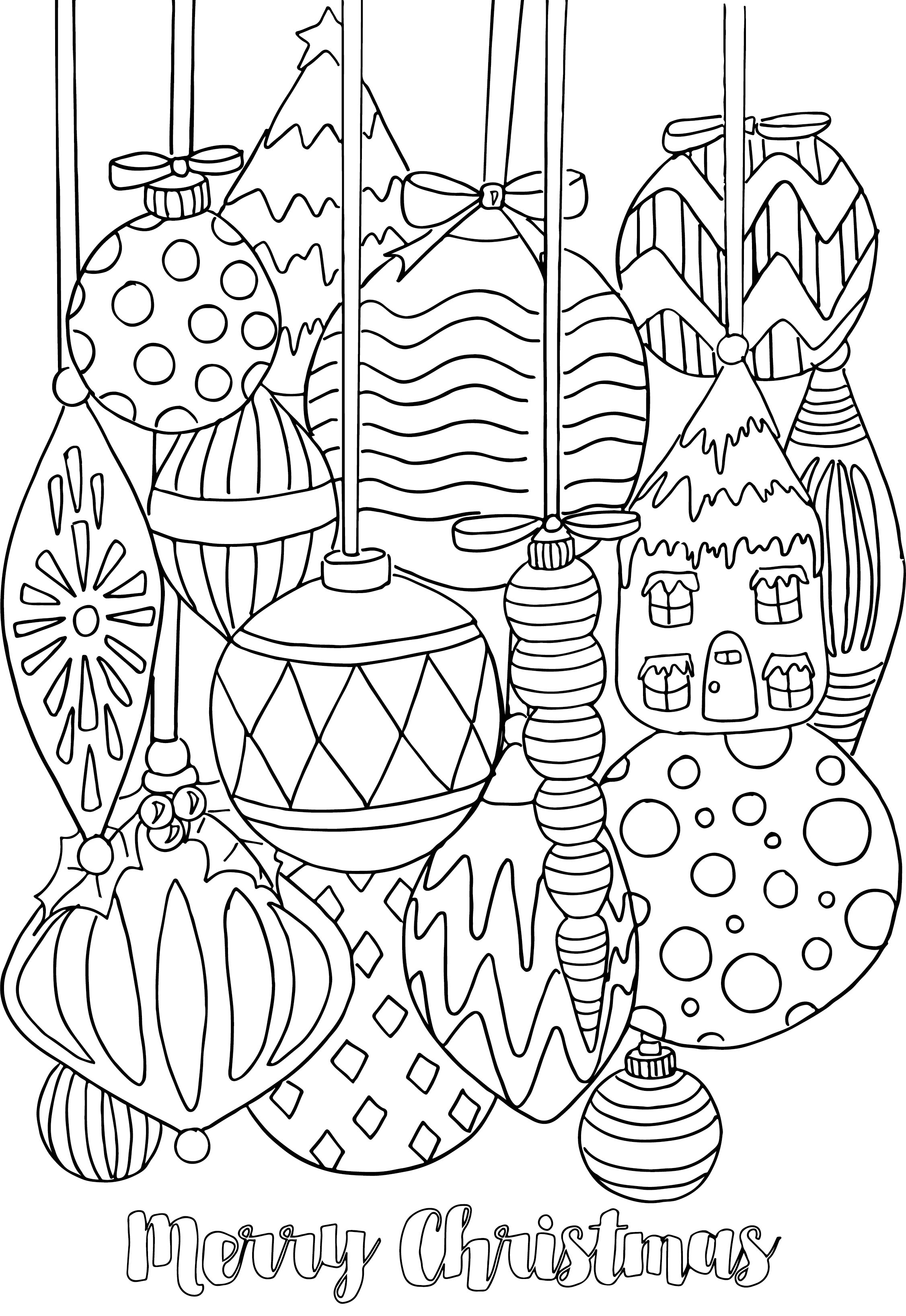 7 Best Free Christmas Printable Ornament Coloring Pages - printablee.com