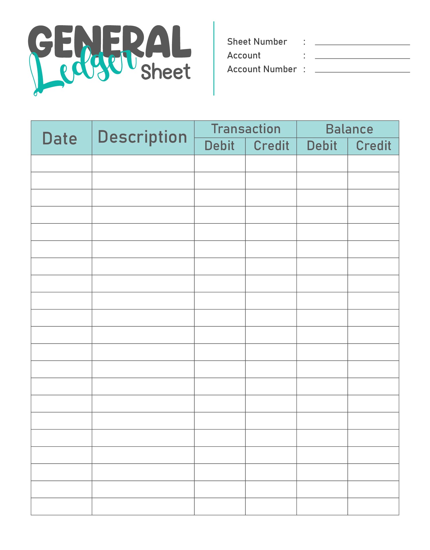 Blank Ledger Sheets To Print Blank Ledger Sheets To Print