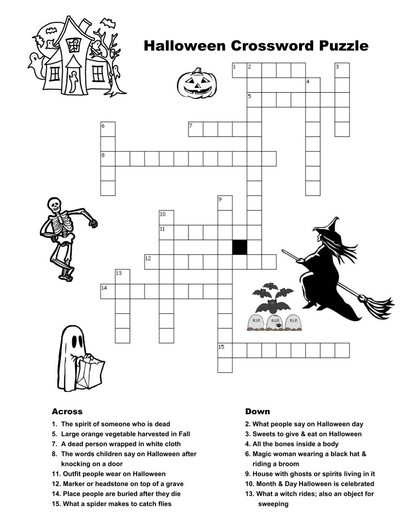 6 best free printable halloween crossword maz printableecom