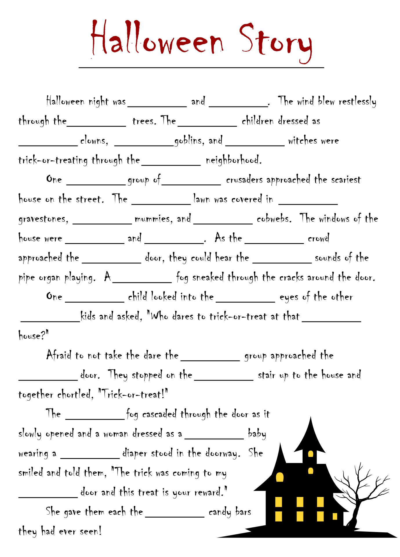 15 Best Printable Halloween Stories For Kids Printablee