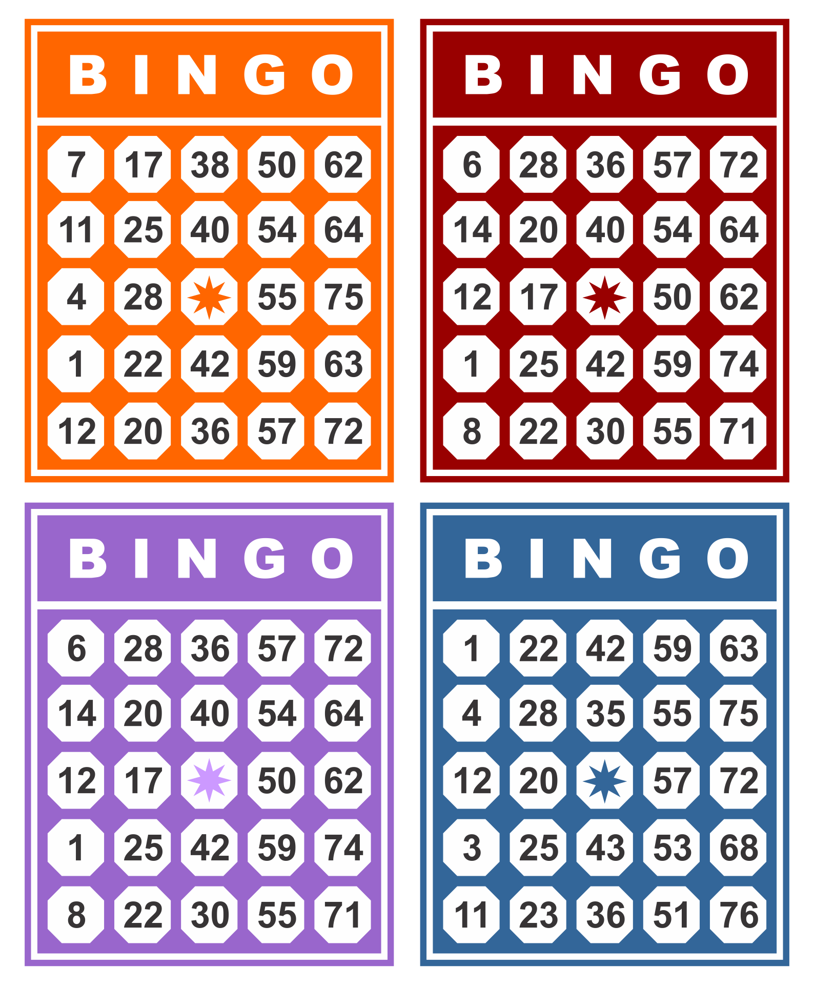 Free Printable Bingo Cards With Pictures