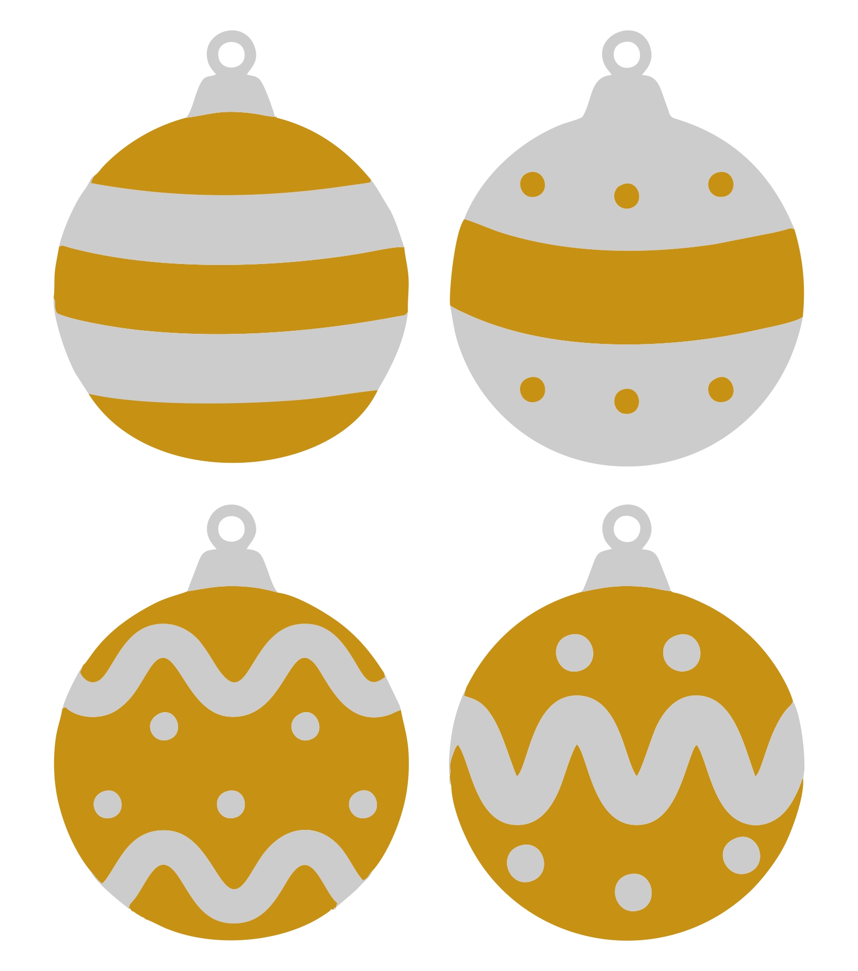 Printable Paper Christmas Ornaments