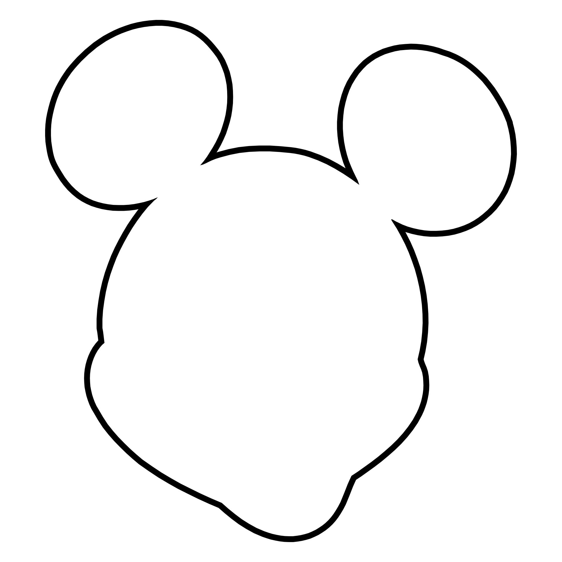 Large Mickey Mouse Head Template