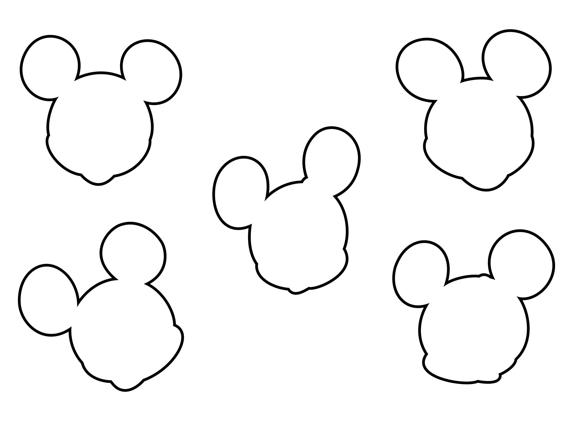 Mickey Mouse Decoration Templates