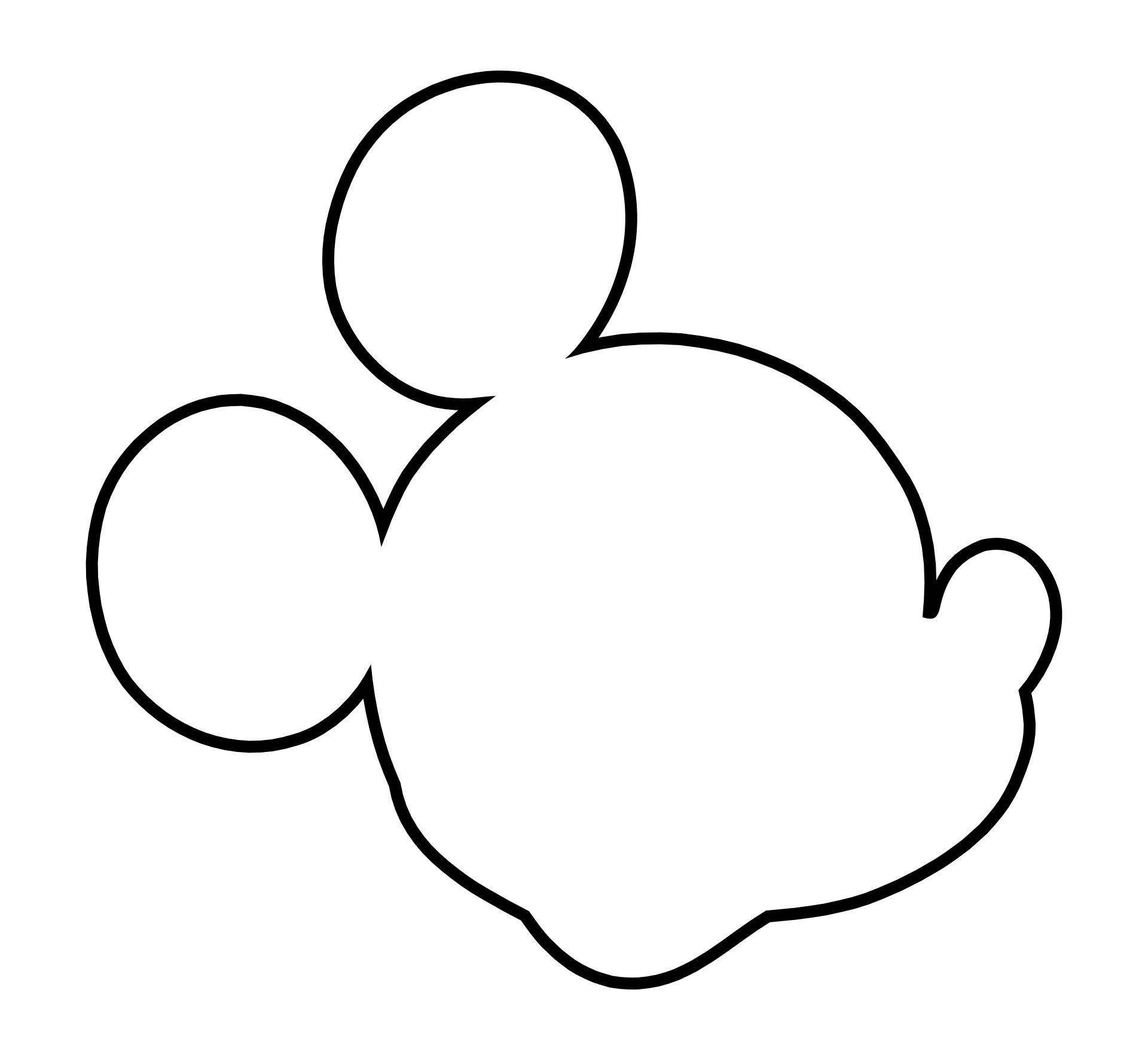 Mickey Mouse Head Outline