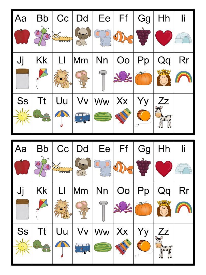 Printable Letter and Number Strip