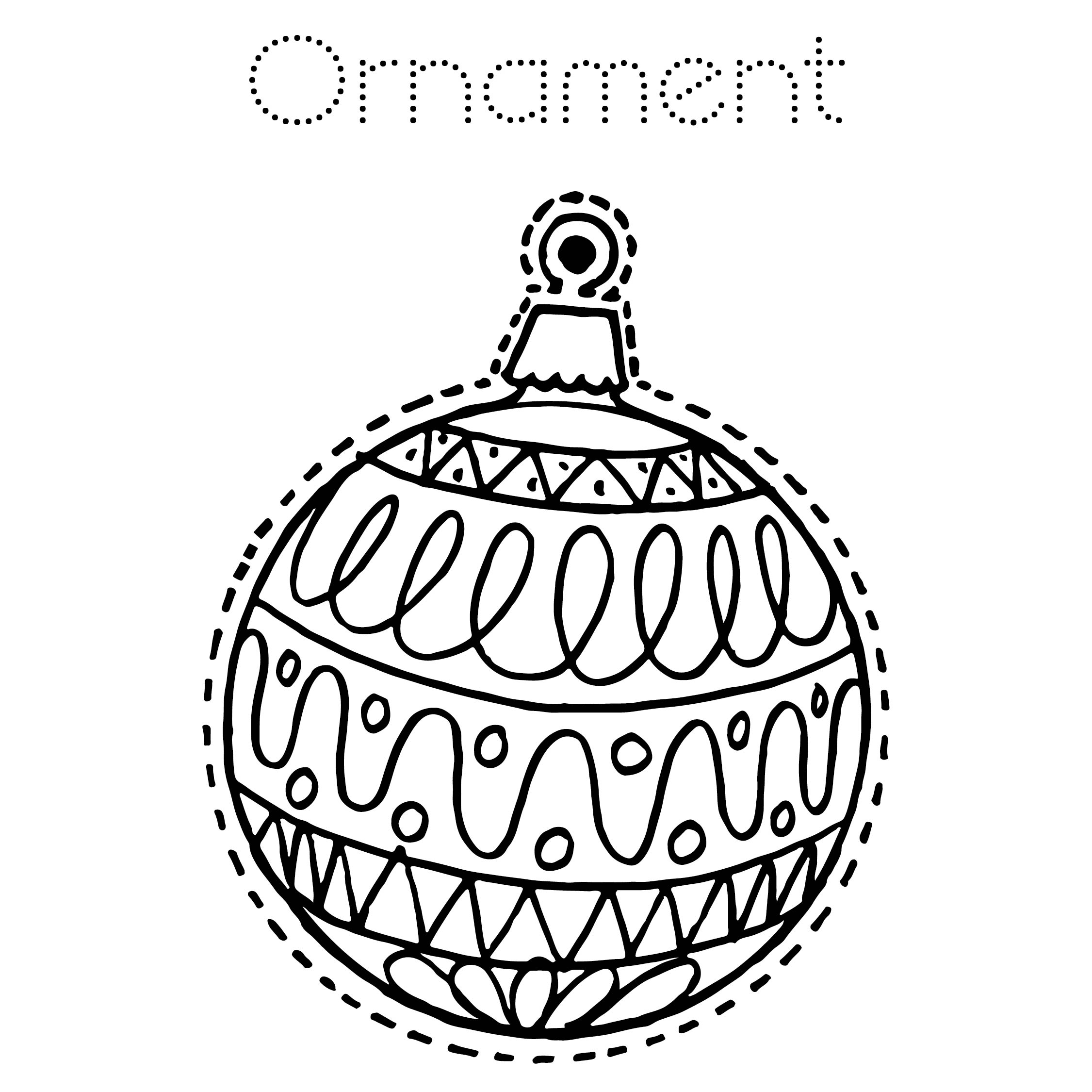 7 Best Free Christmas Printable Ornament Coloring Pages Printablee Com