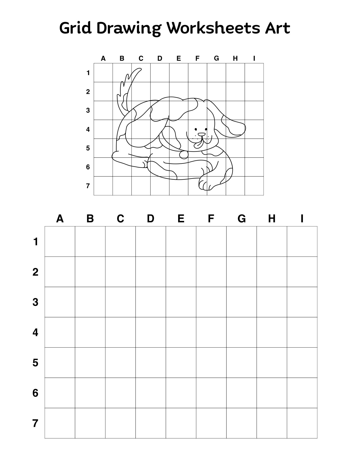 Printable Grid Drawing Worksheets Art