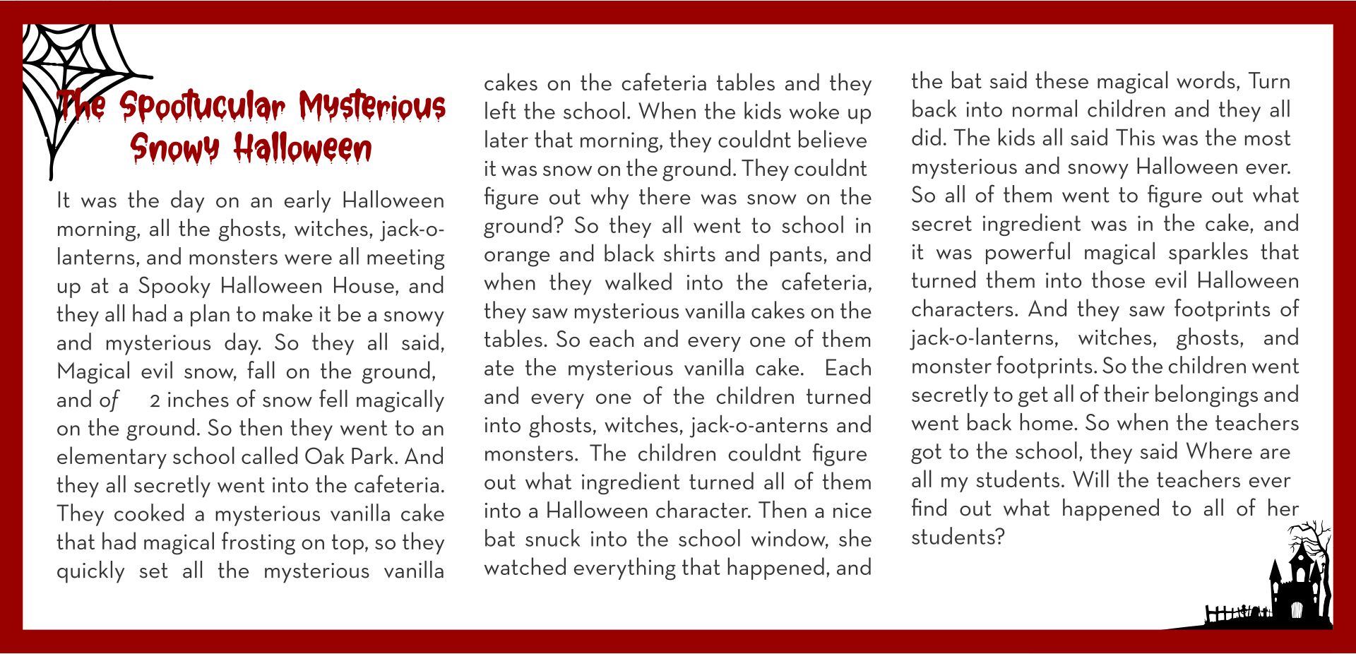 Printable Halloween Stories