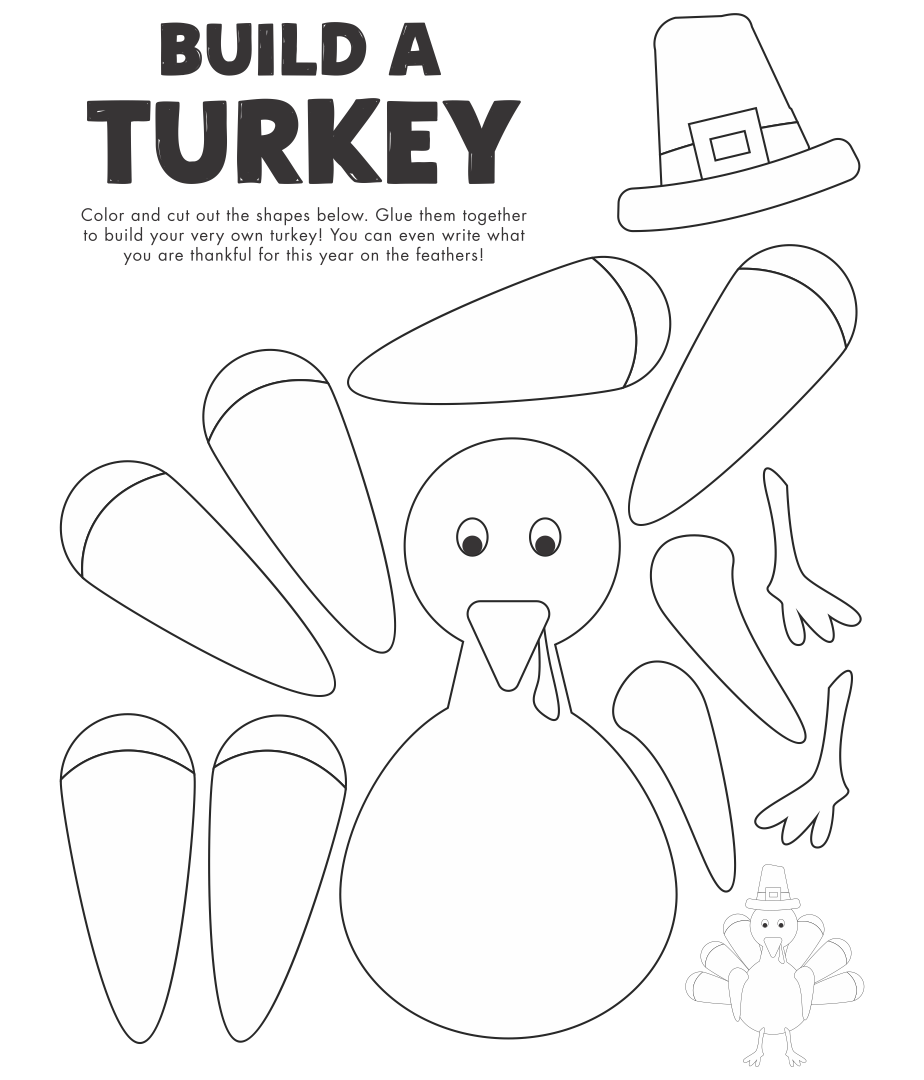 10 Best Printable Thanksgiving Coloring Crafts PDF For Free At Printablee