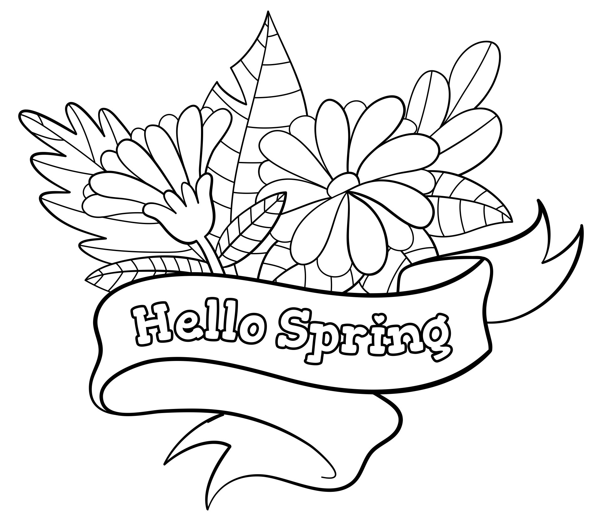  Printable Spring Coloring Sheets