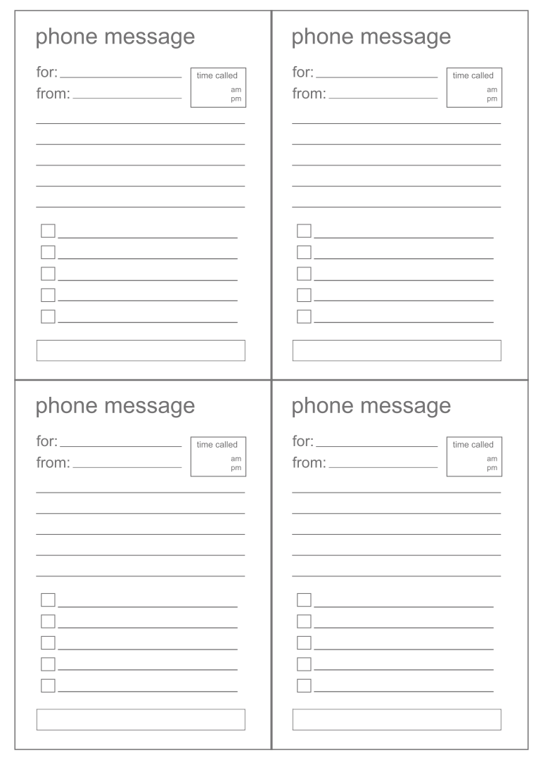 10 Best Printable Telephone Message Template PDF For Free At Printablee