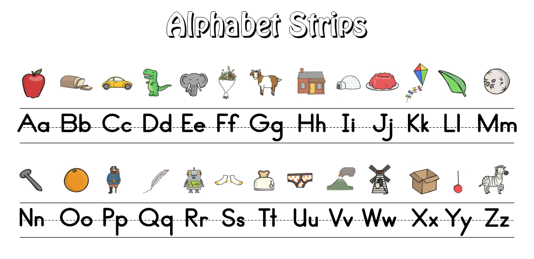 These Alphabet Desk Strips