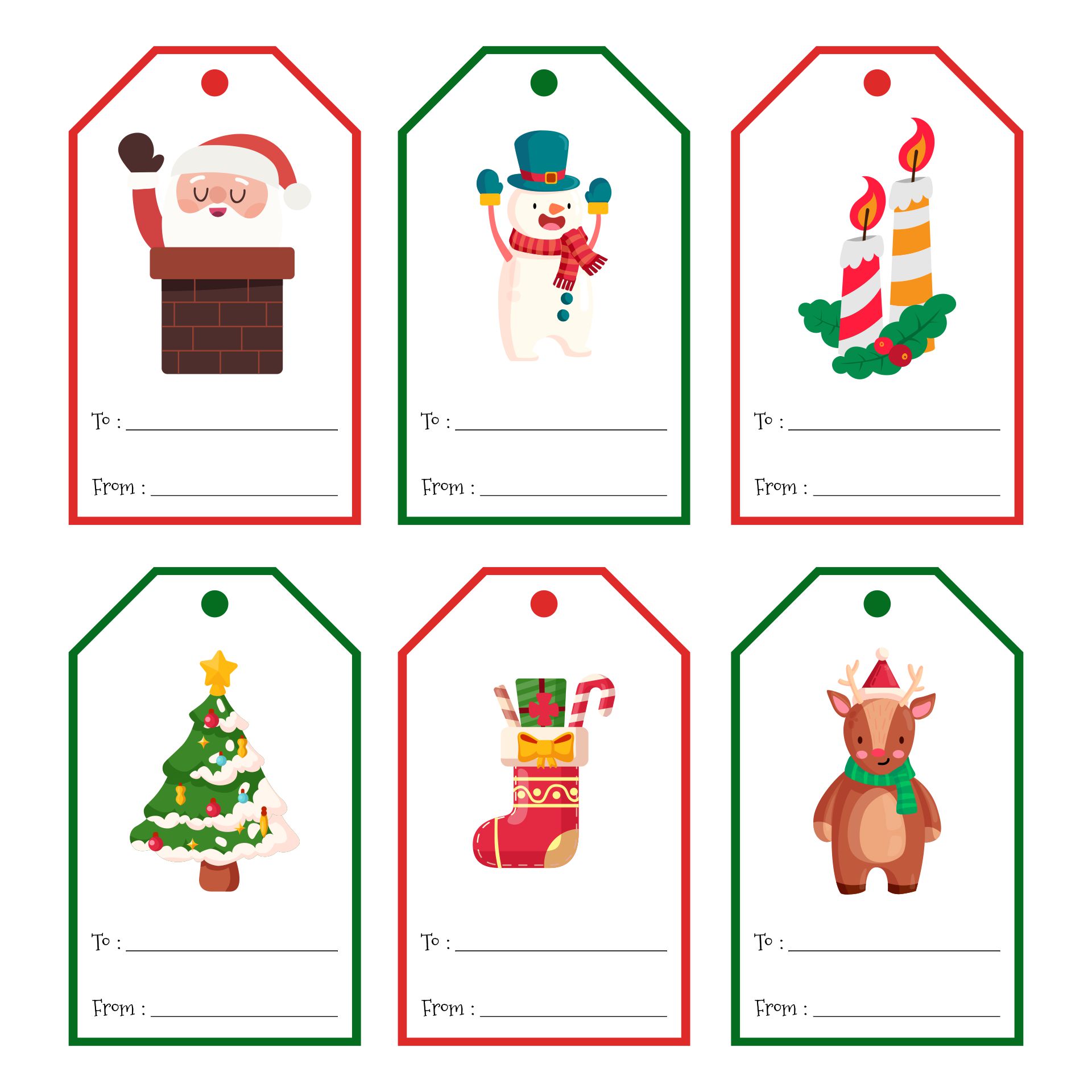 Unique Christmas Gift Tags Printable