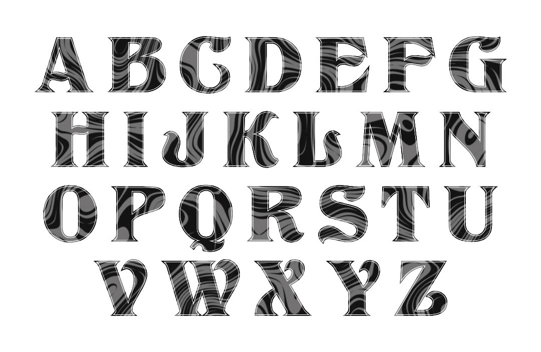 Alphabet Letter Stencils Font
