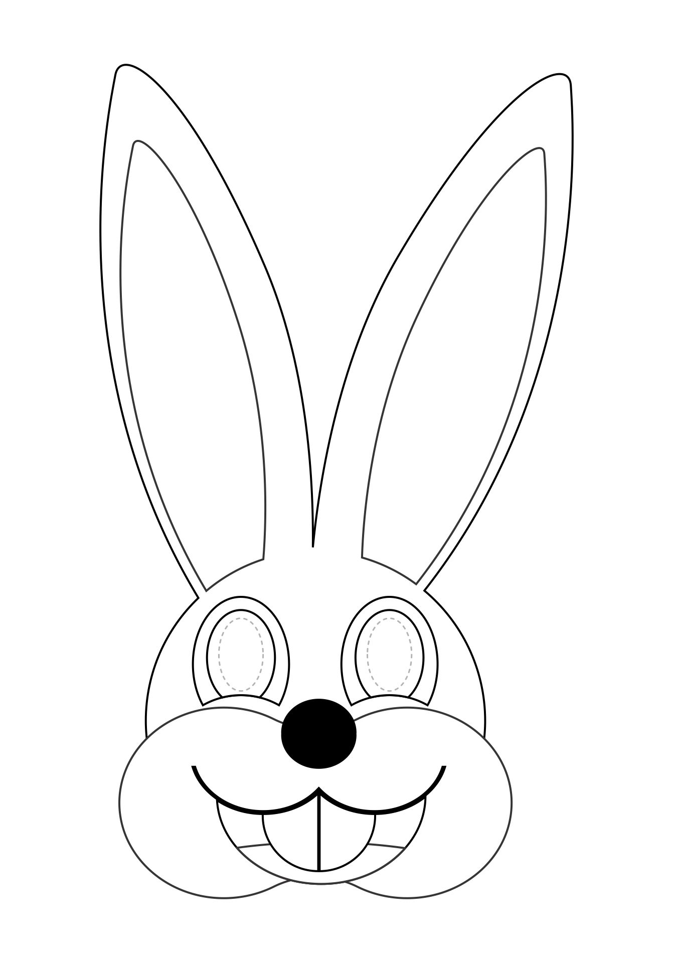 Bunny Rabbit Mask Template