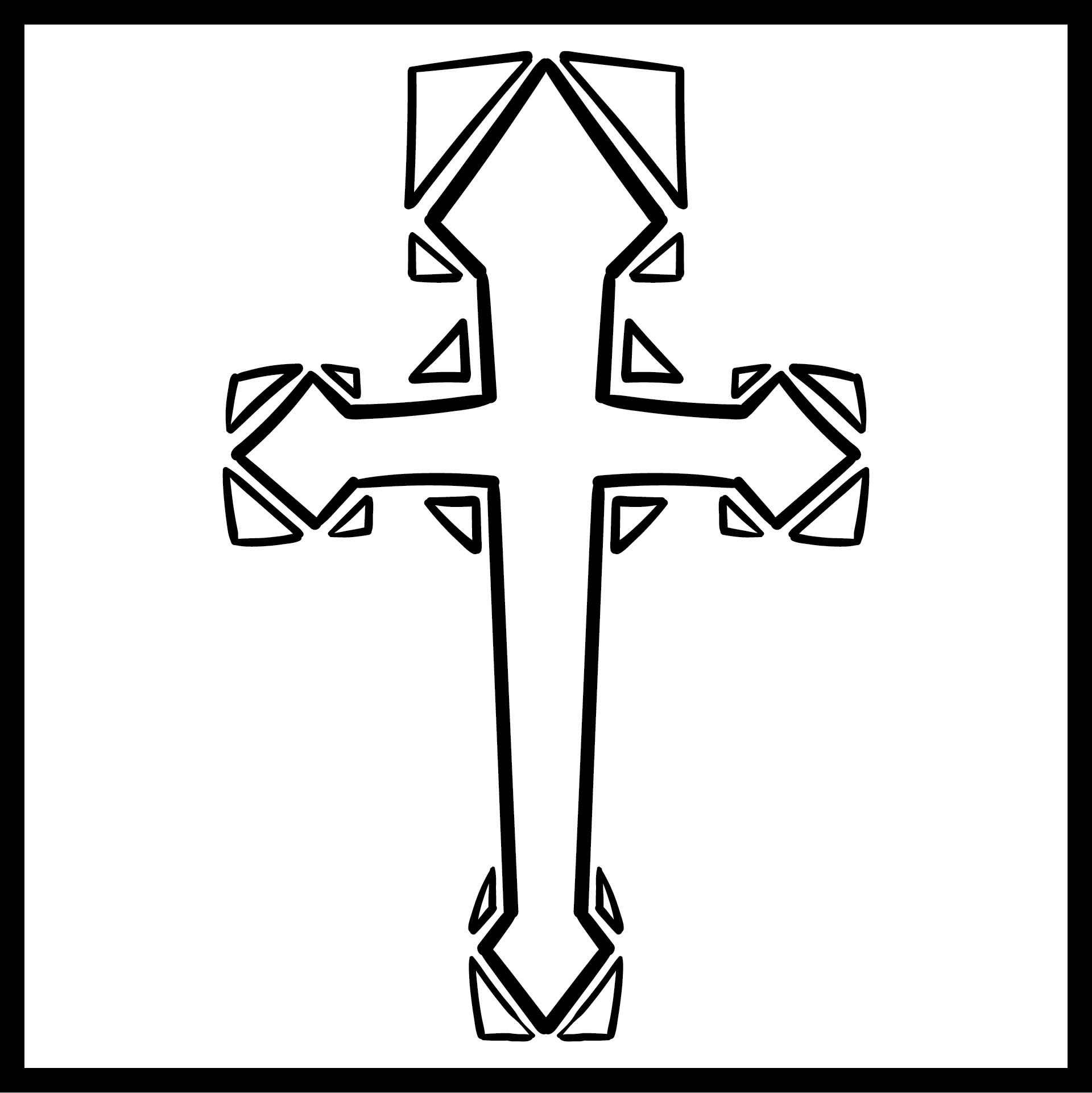 Large Printable Cross Stencil