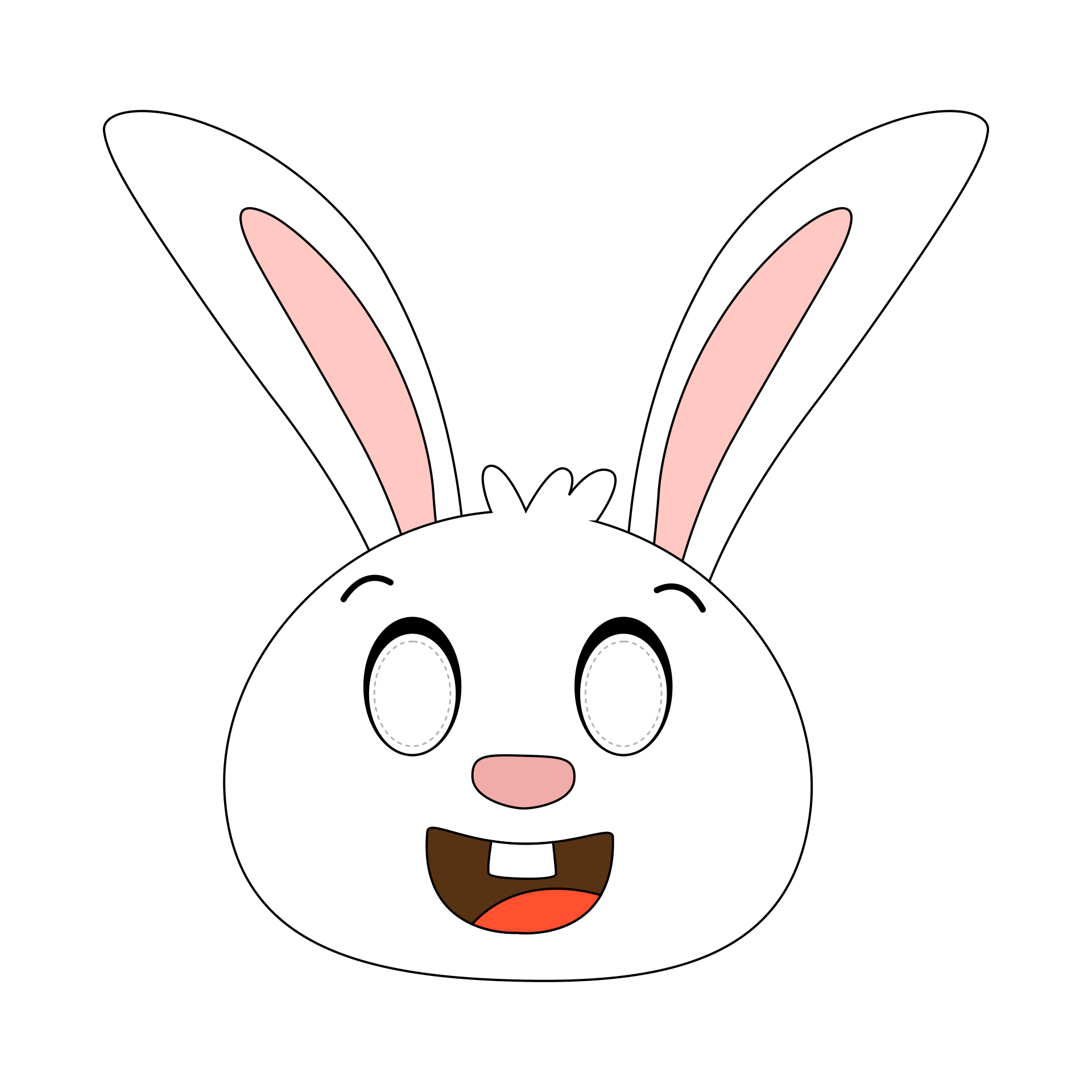Easter Bunny Mask Template Printable