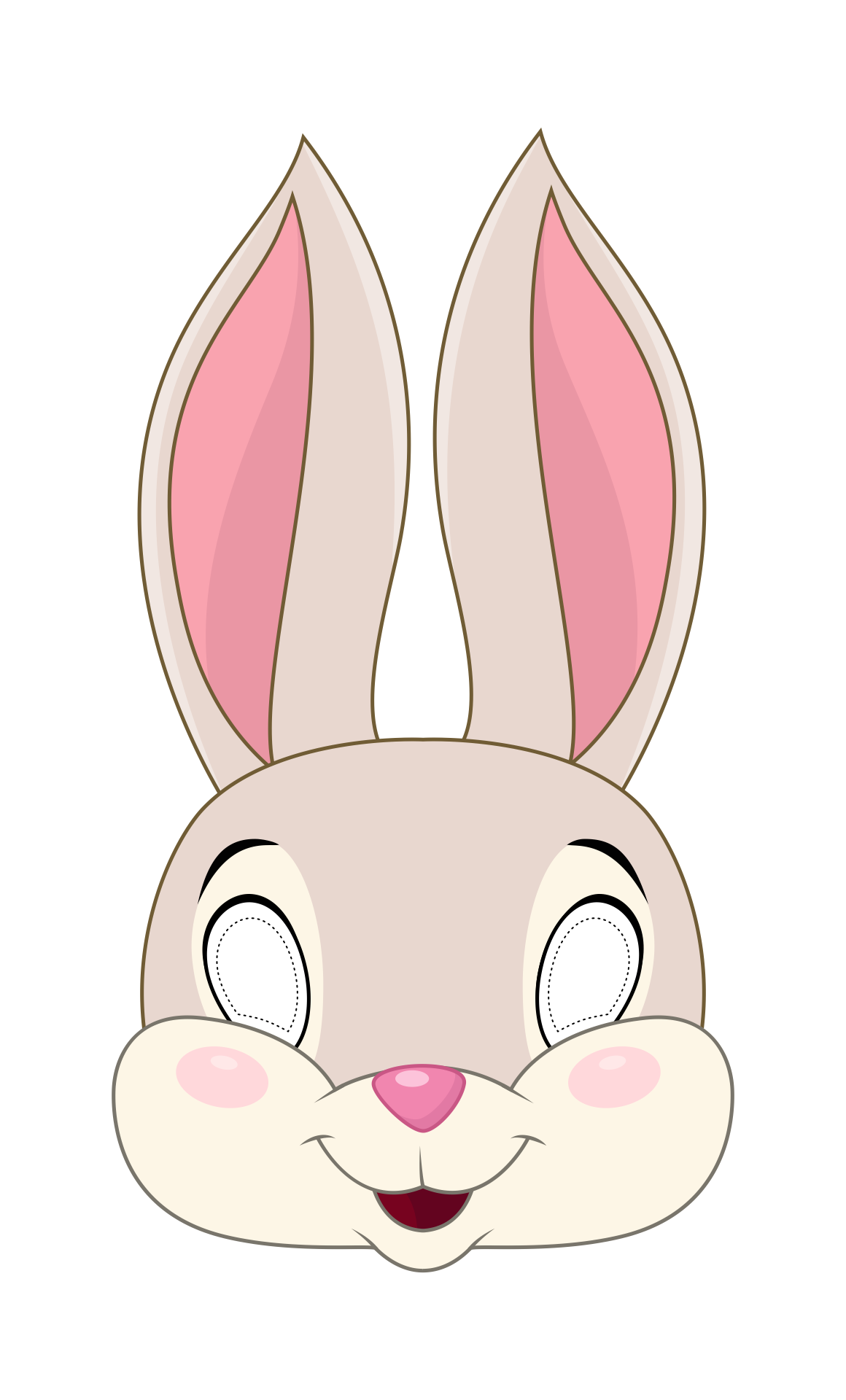 Easter Bunny Mask Template
