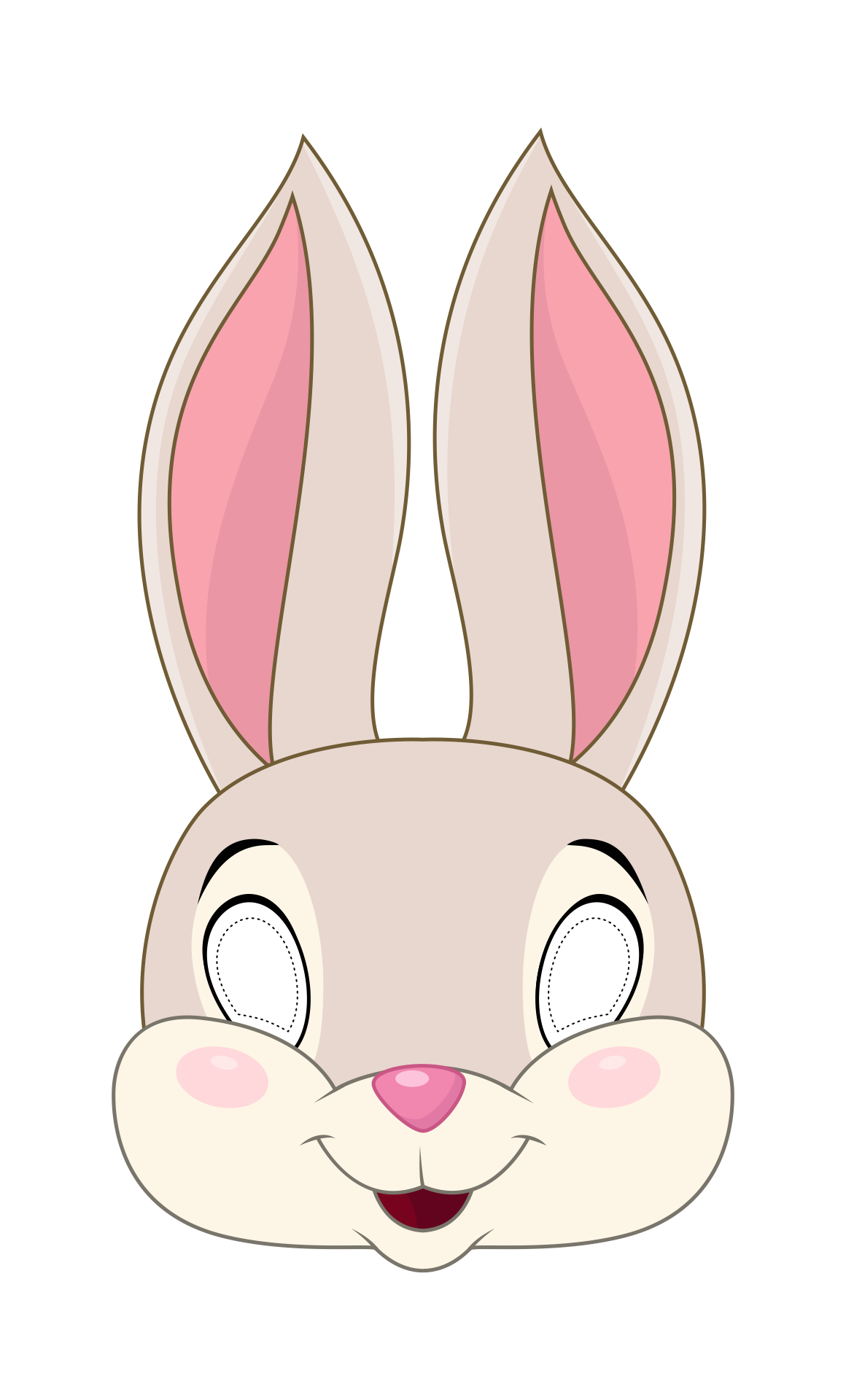 Free Printable Rabbit Mask Template