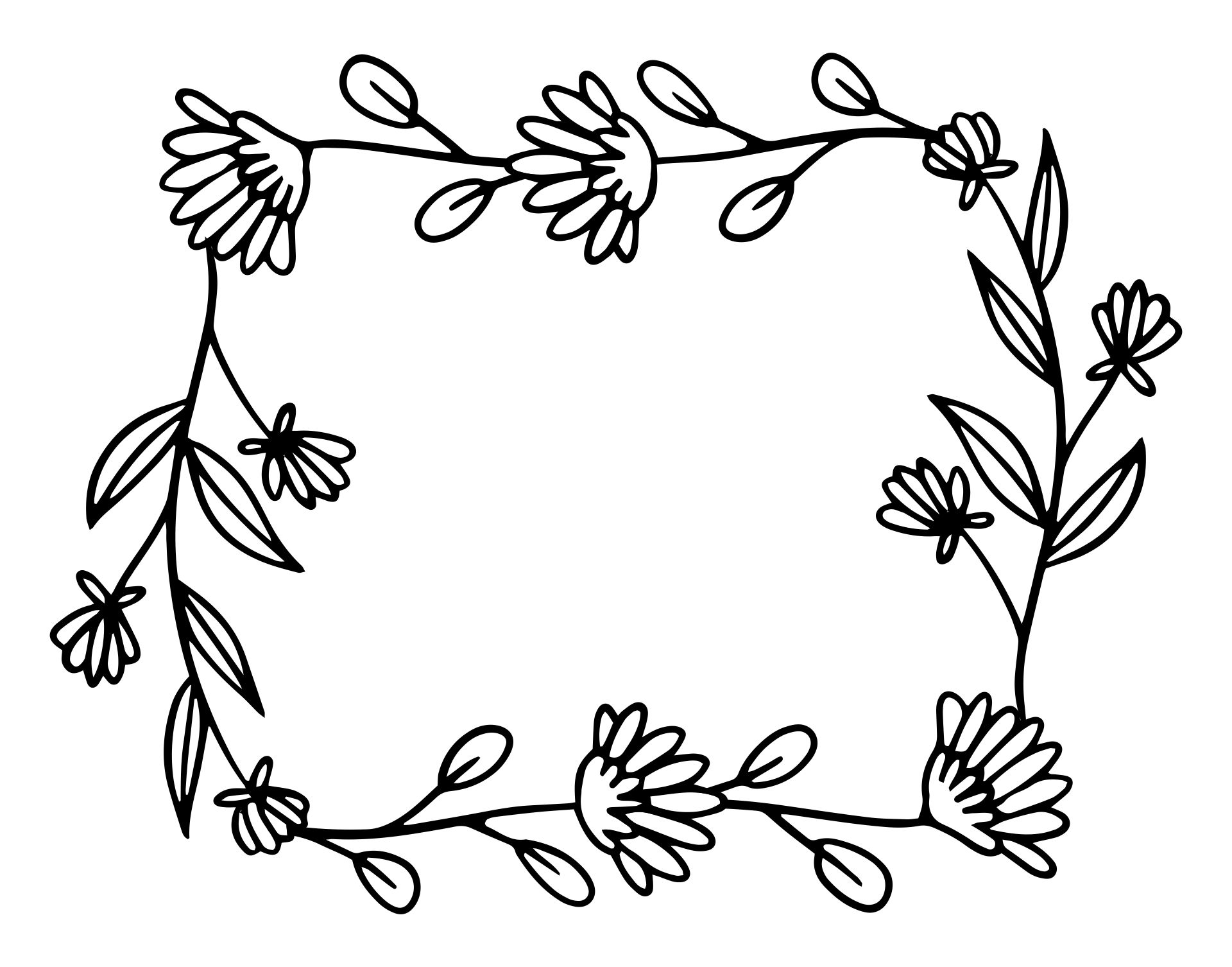 Frames Floral Embroidery Patterns