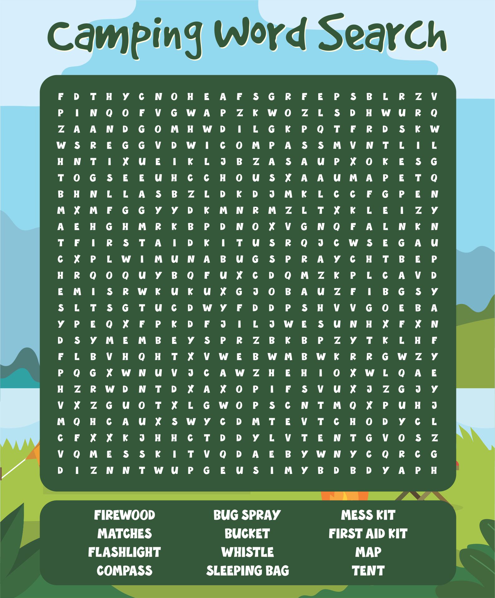 10 Best Printable Camping Games PDF For Free At Printablee