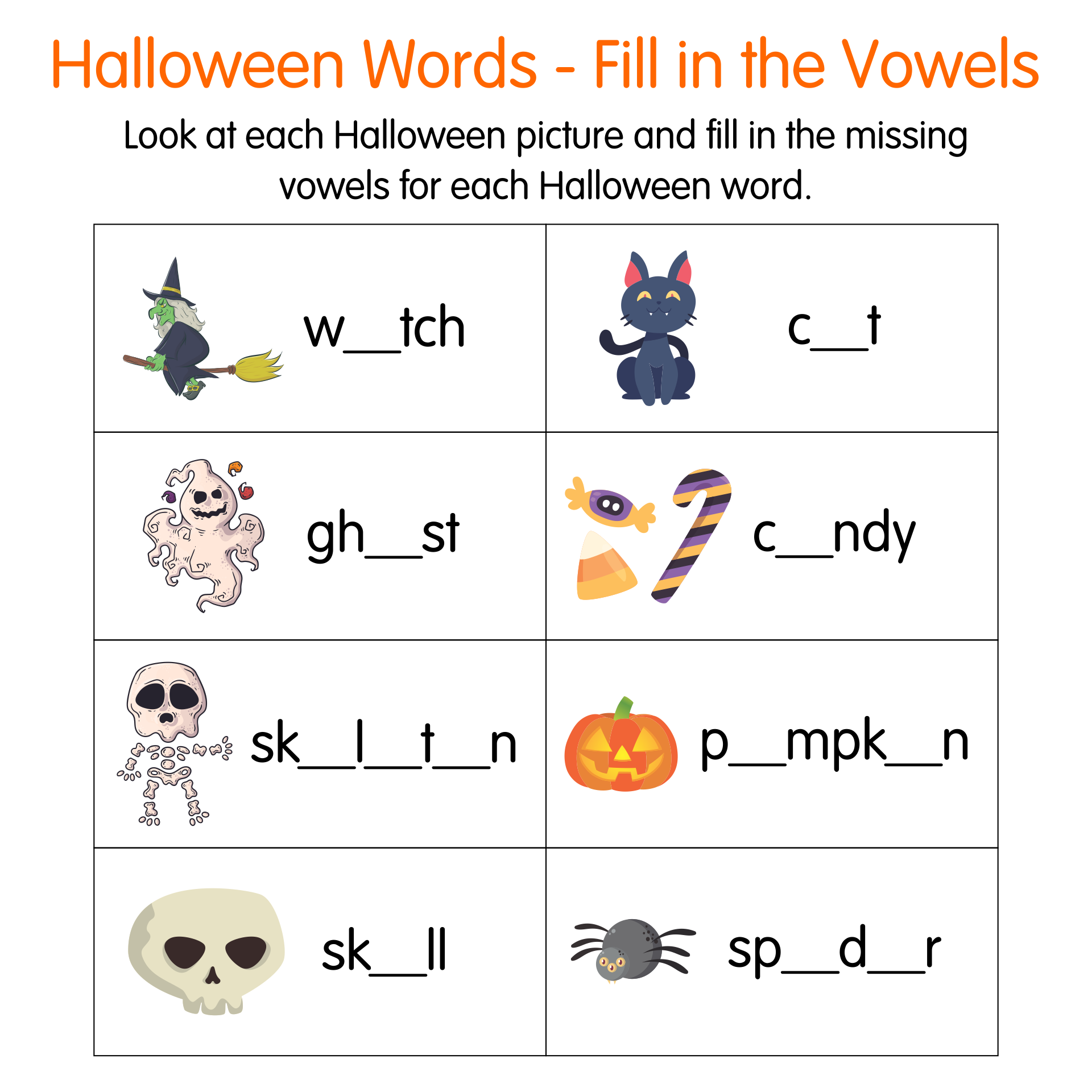 Halloween Worksheets Kindergarten