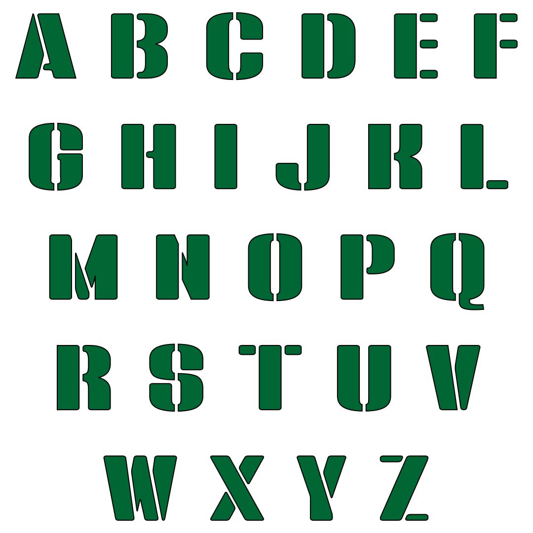 Printable Alphabet Stencil Cutouts