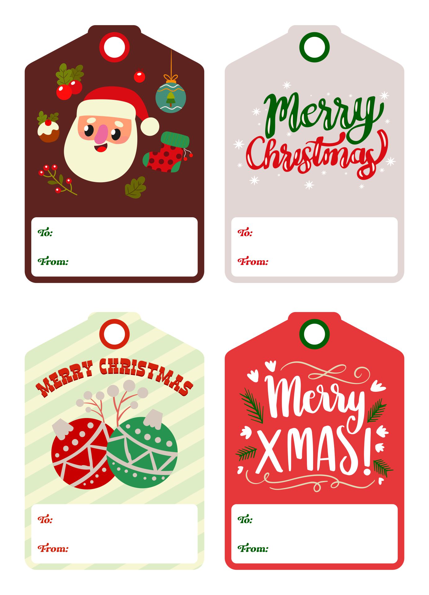 6 Best Free Printable Christmas Gift Tags Personalized
