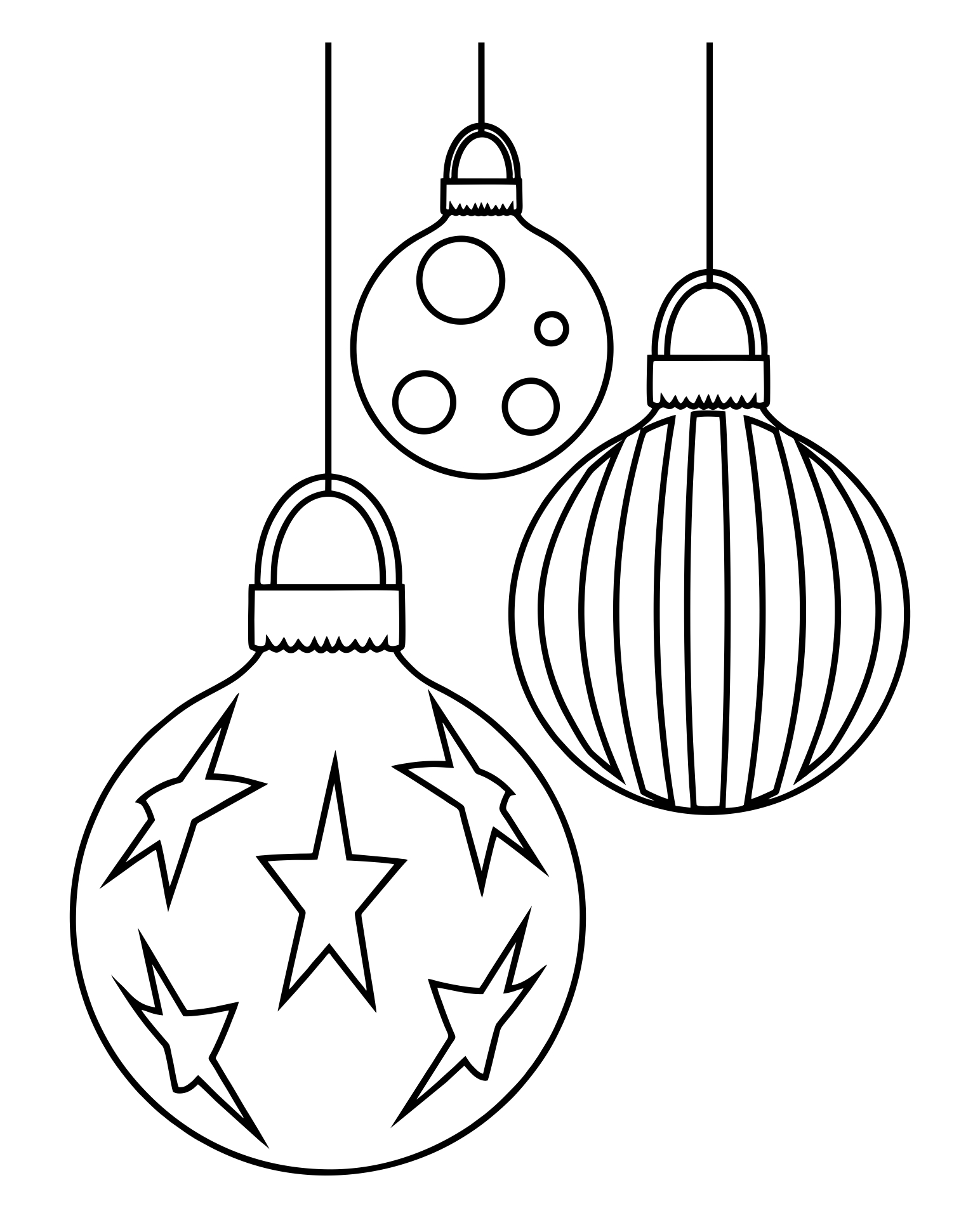 Printable Christmas Ornaments to Color