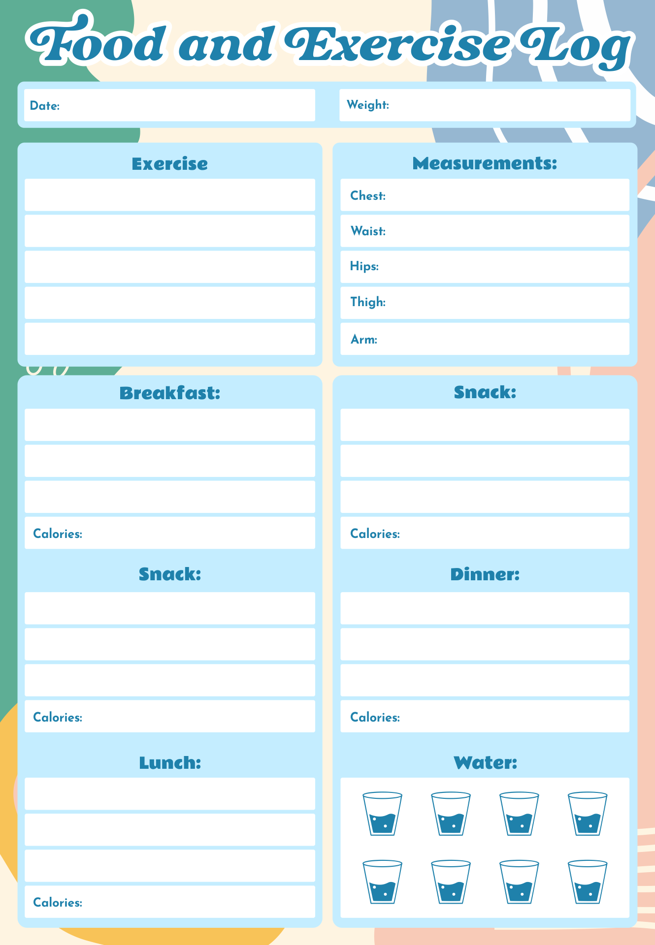  Printable Exercise Diary