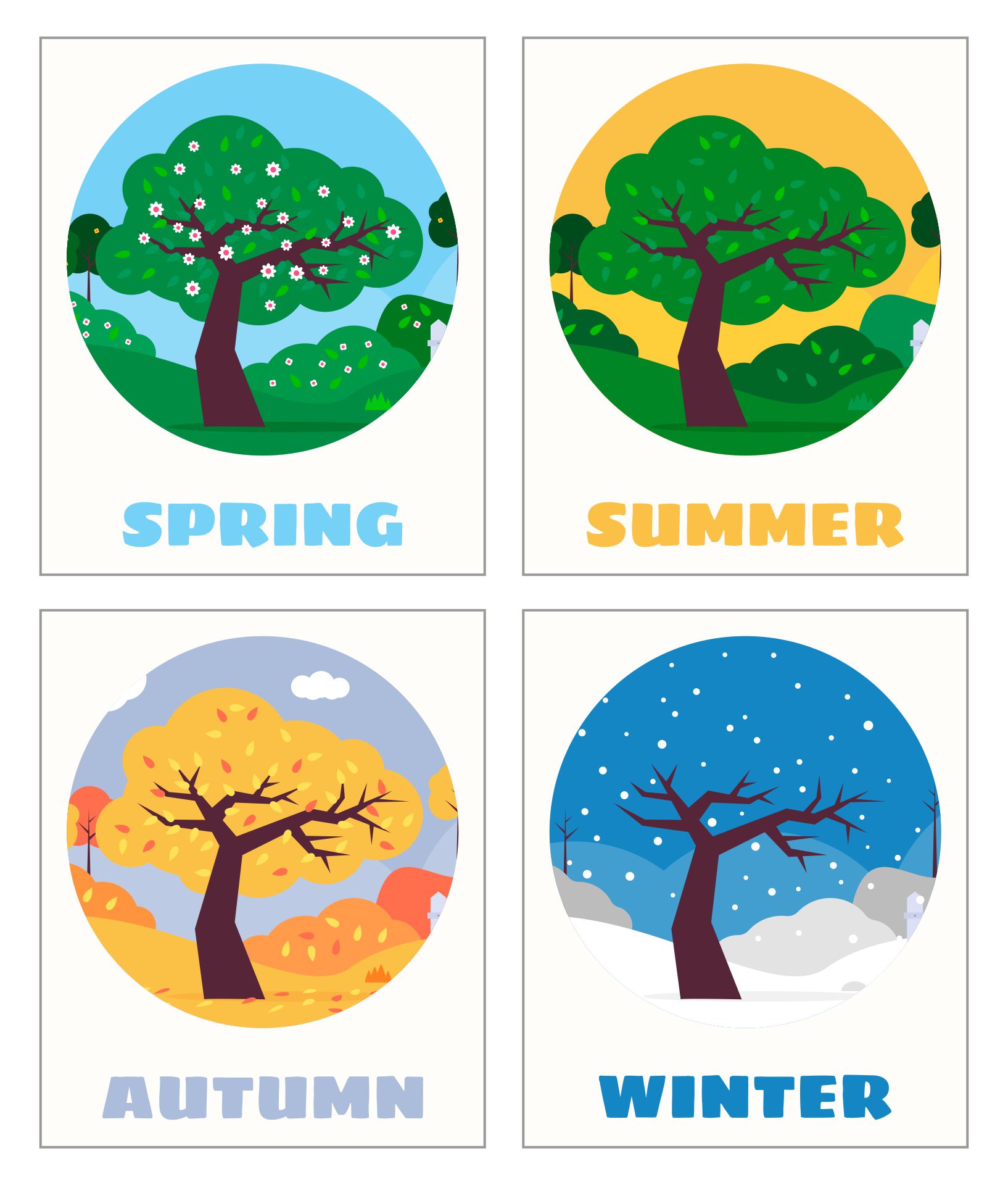 Printable Four Seasons