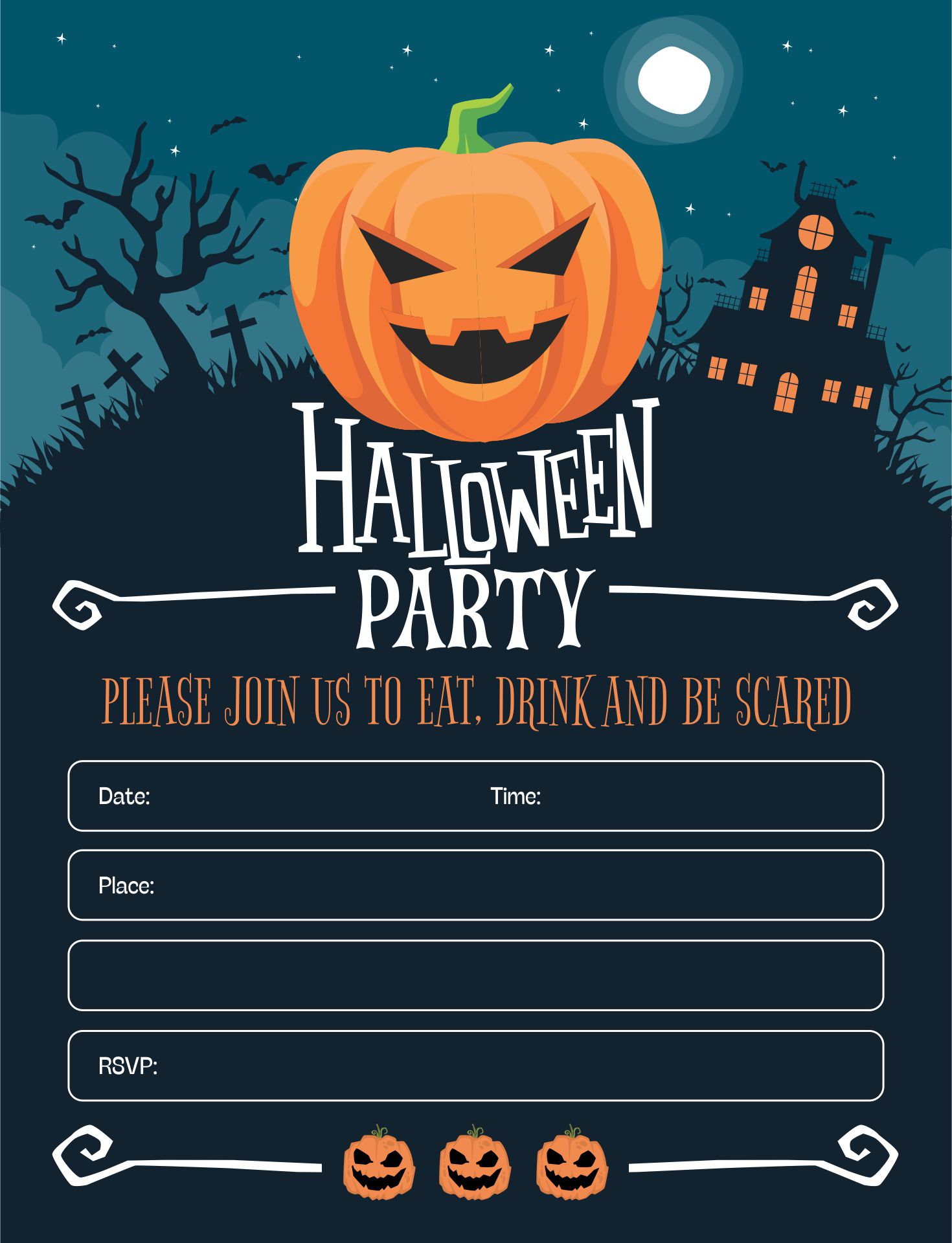 15 Best Free Printable Halloween Birthday Invitations PDF for Free at ...