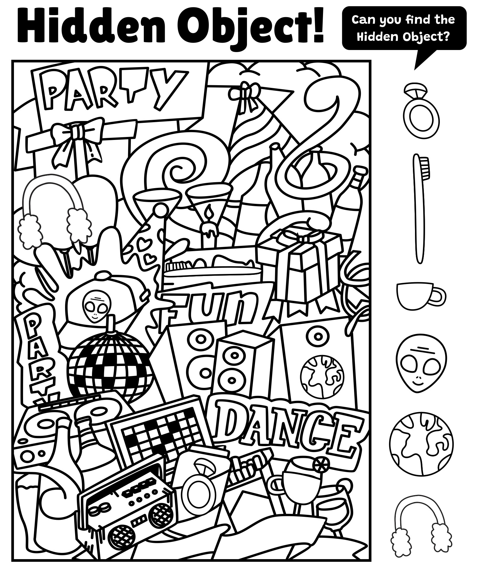 hidden images coloring pages