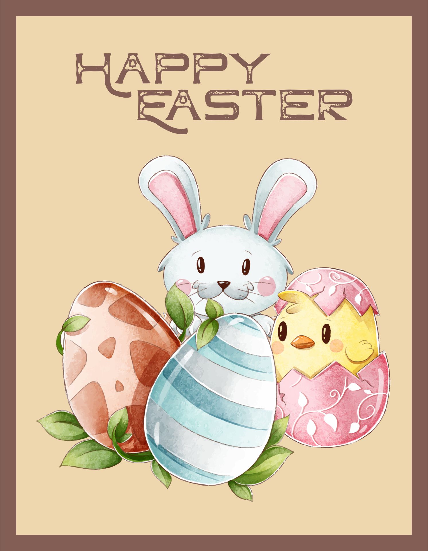  Printable Vintage Easter Bunny