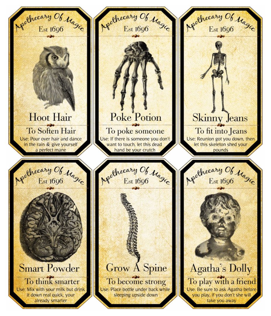 Halloween Potions 15 Free PDF Printables Printablee